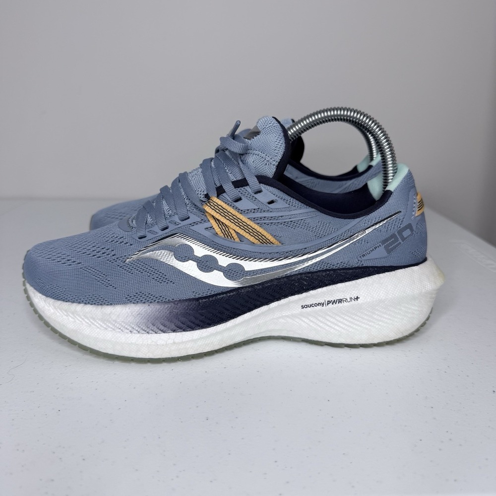 Saucony Triumph 20 Running Shoe Sneakers Blue Women's Size 8.5 - Picture 4 of 9